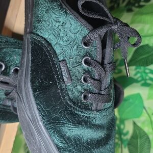 Vans Green Textured Sneakers